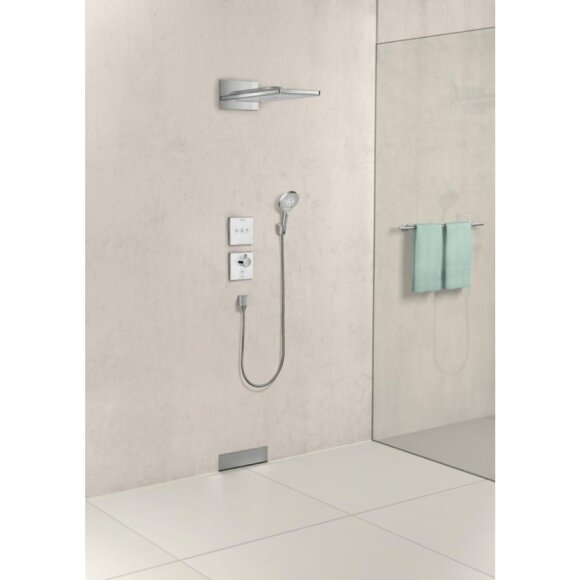 Термостат hansgrohe ShowerSelect Highfow для душа с отдельным выводом для ручного душа, стеклянный 15735400 Термостат hansgrohe ShowerSelect Highfow для душа с отдельным выводом для ручного душа, стеклянный 15735400